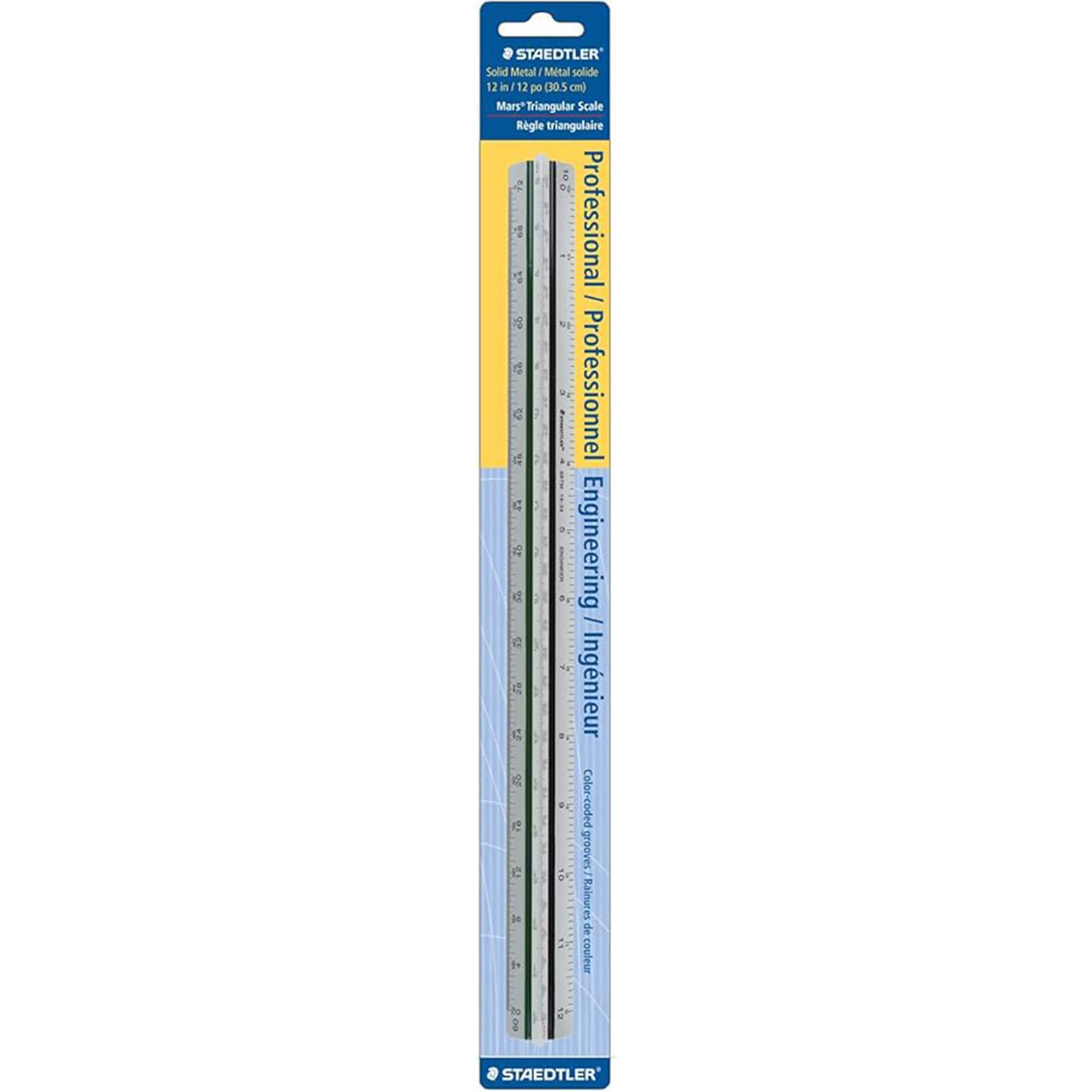 STAEDTLER® 12" Metal Professional Engineering Triangular Scale Ruler